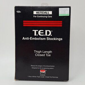 T.E.D. 4299 Anti-Embolism Stockings Knee Short Regular Size Large New